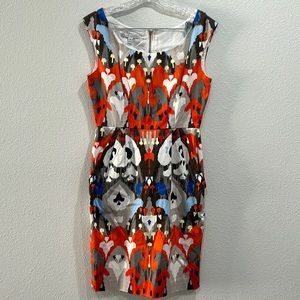 Maggie London Multicolor Sheath Dress SZ 8